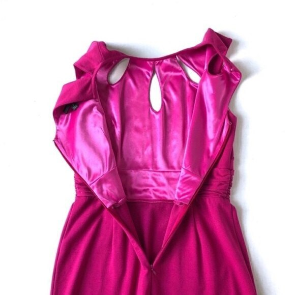 Aidan Mattox Pink Sheath Dress Keyhole Bridesmaid Size 8 - Picture 12 of 15